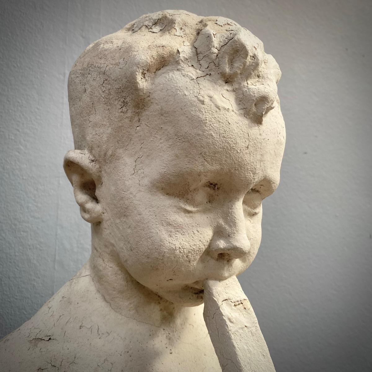 Concrete garden statue