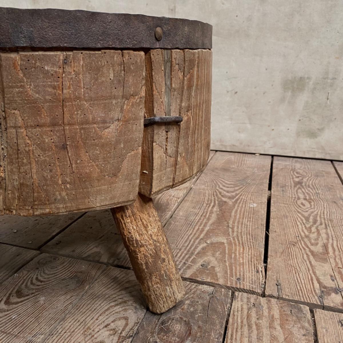 Curious primitive wooden block