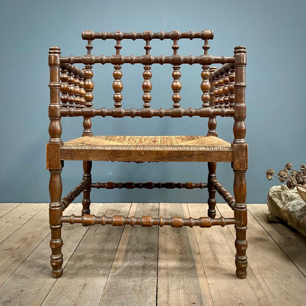 Folk art armchair