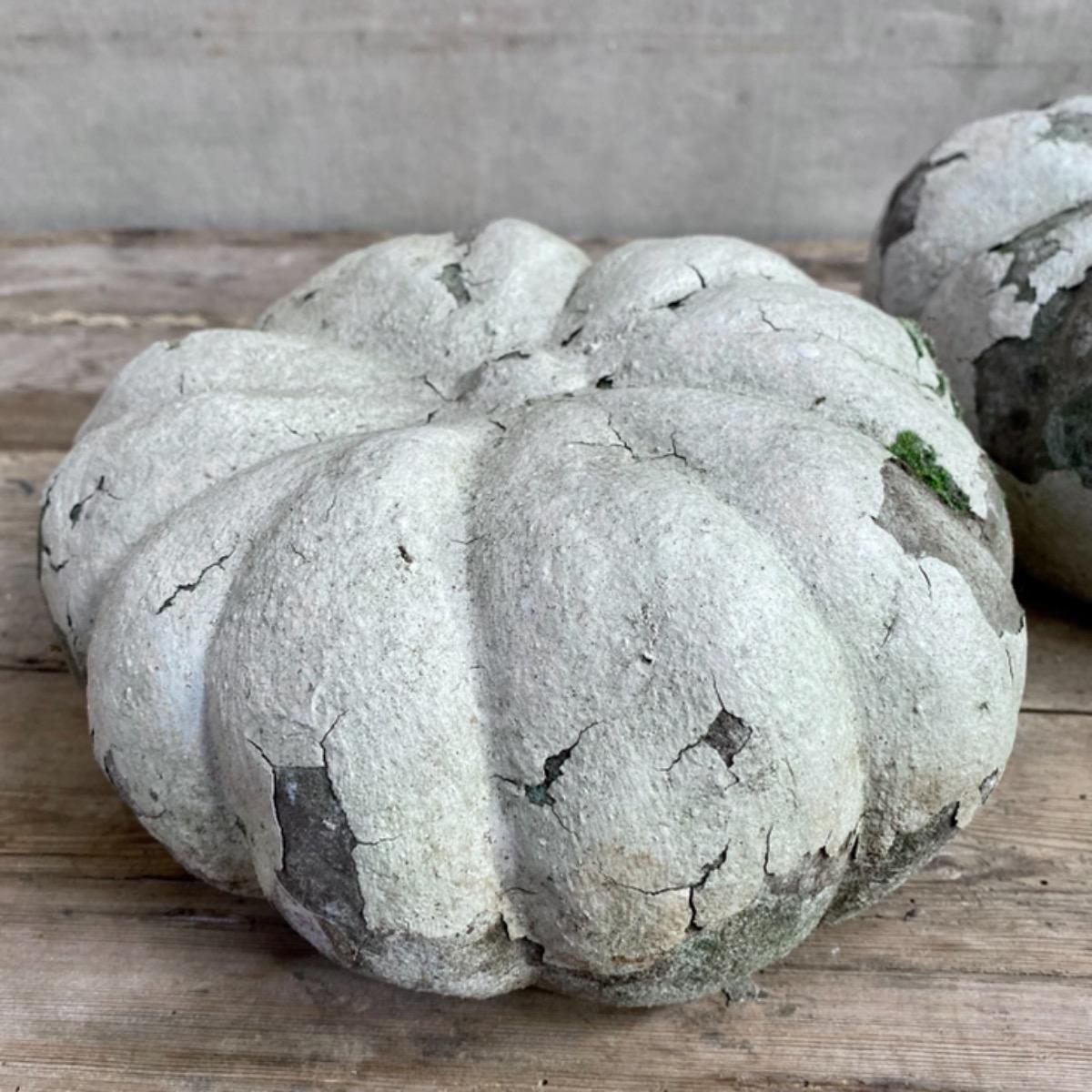 Garden concrete pumpkins