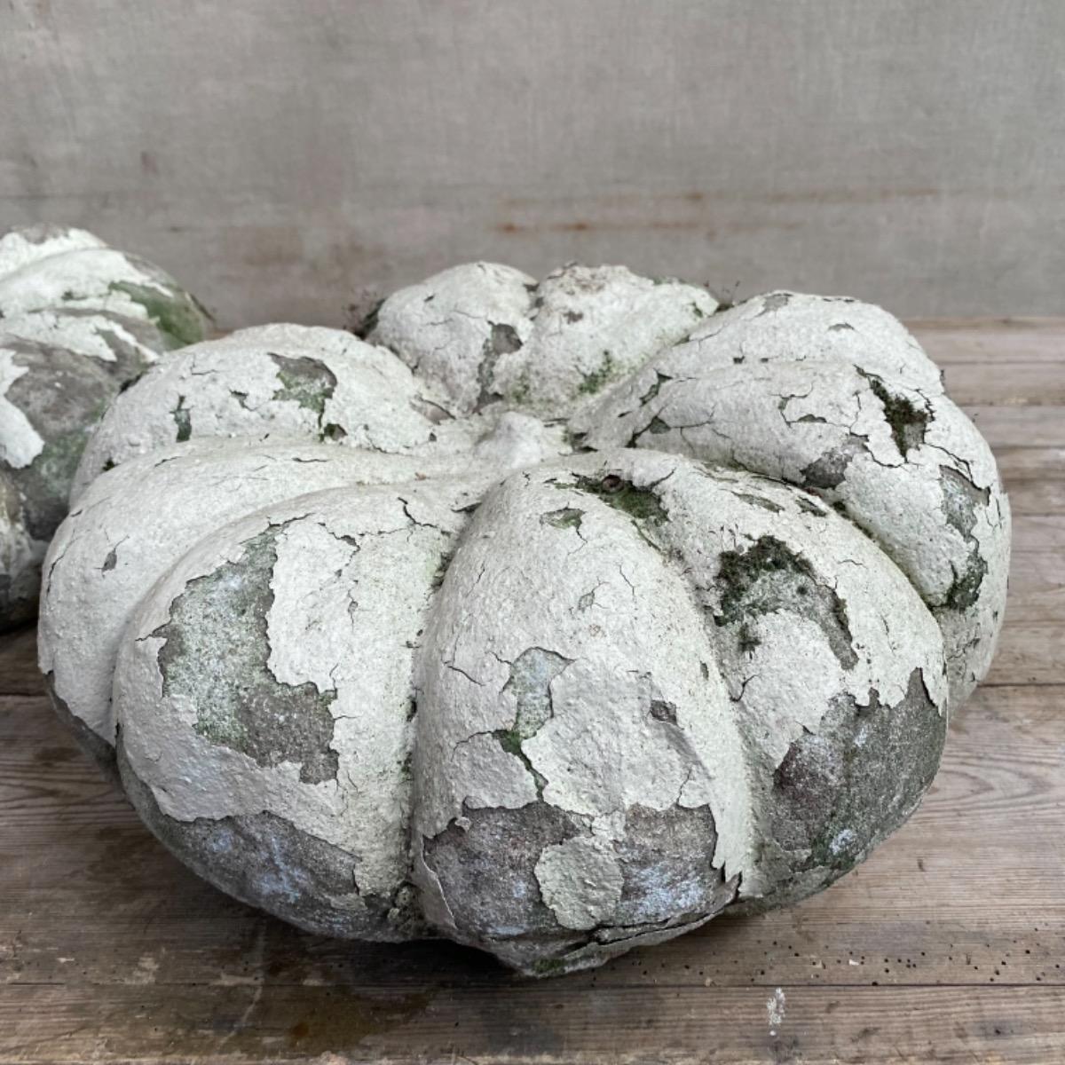 Garden concrete pumpkins