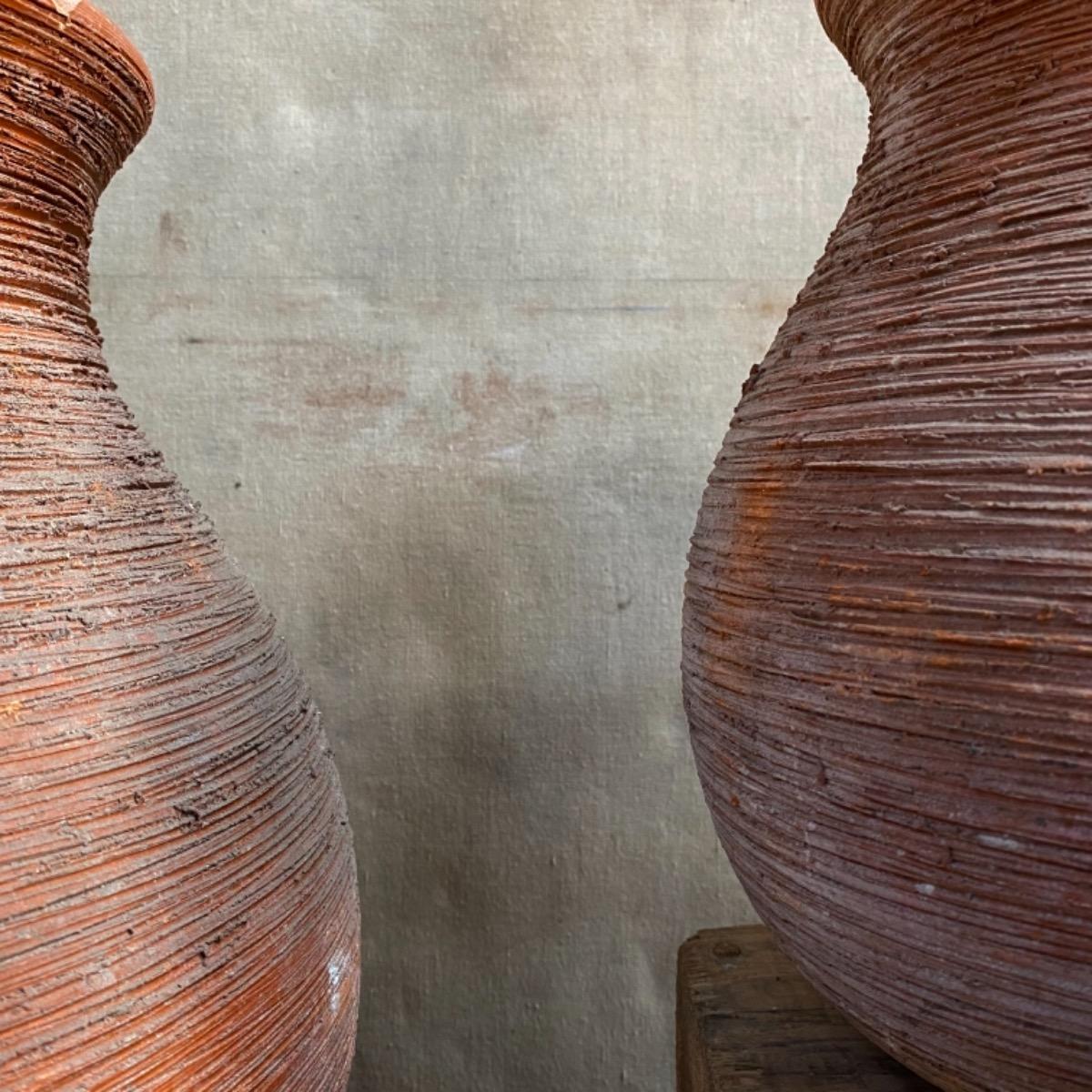 Garden terracotta jars