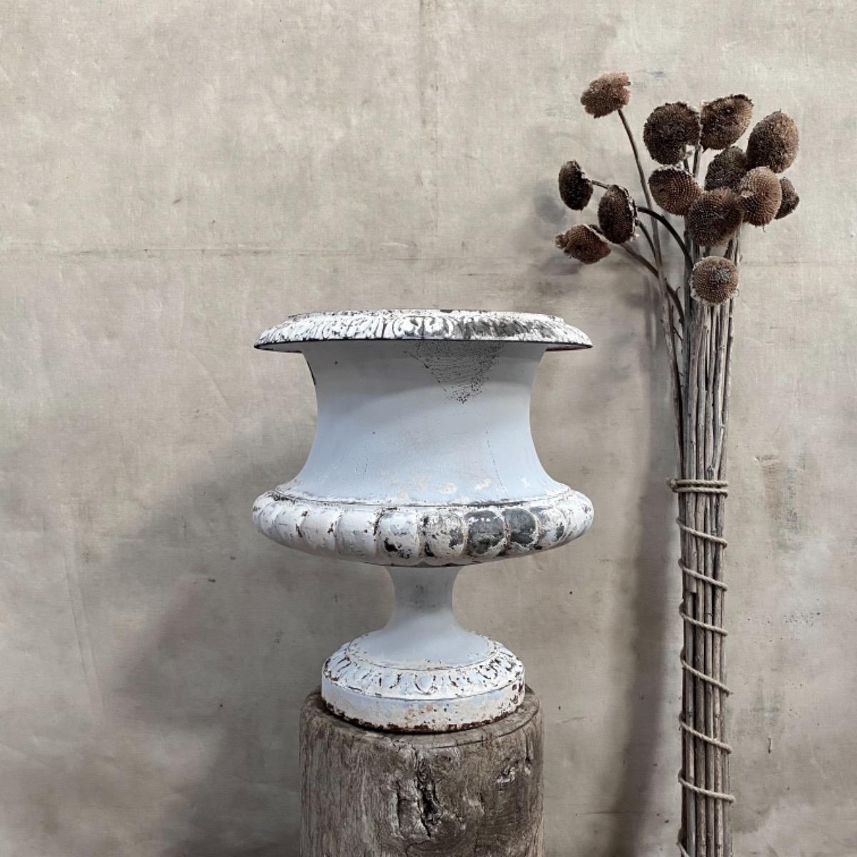 Large garden cast iron urn
