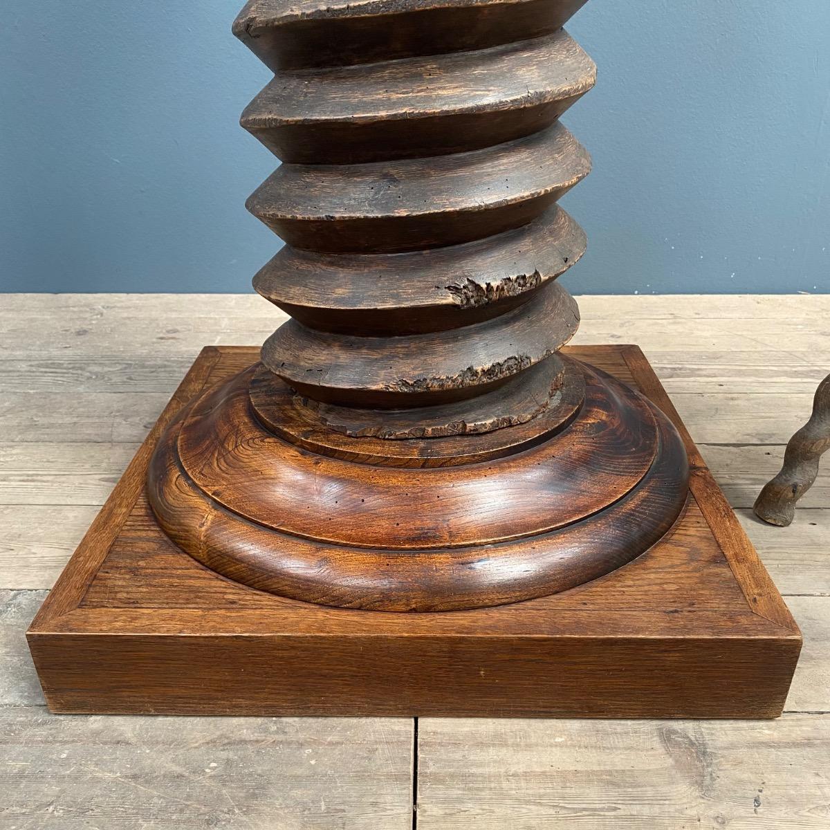 Large wooden pedestal 