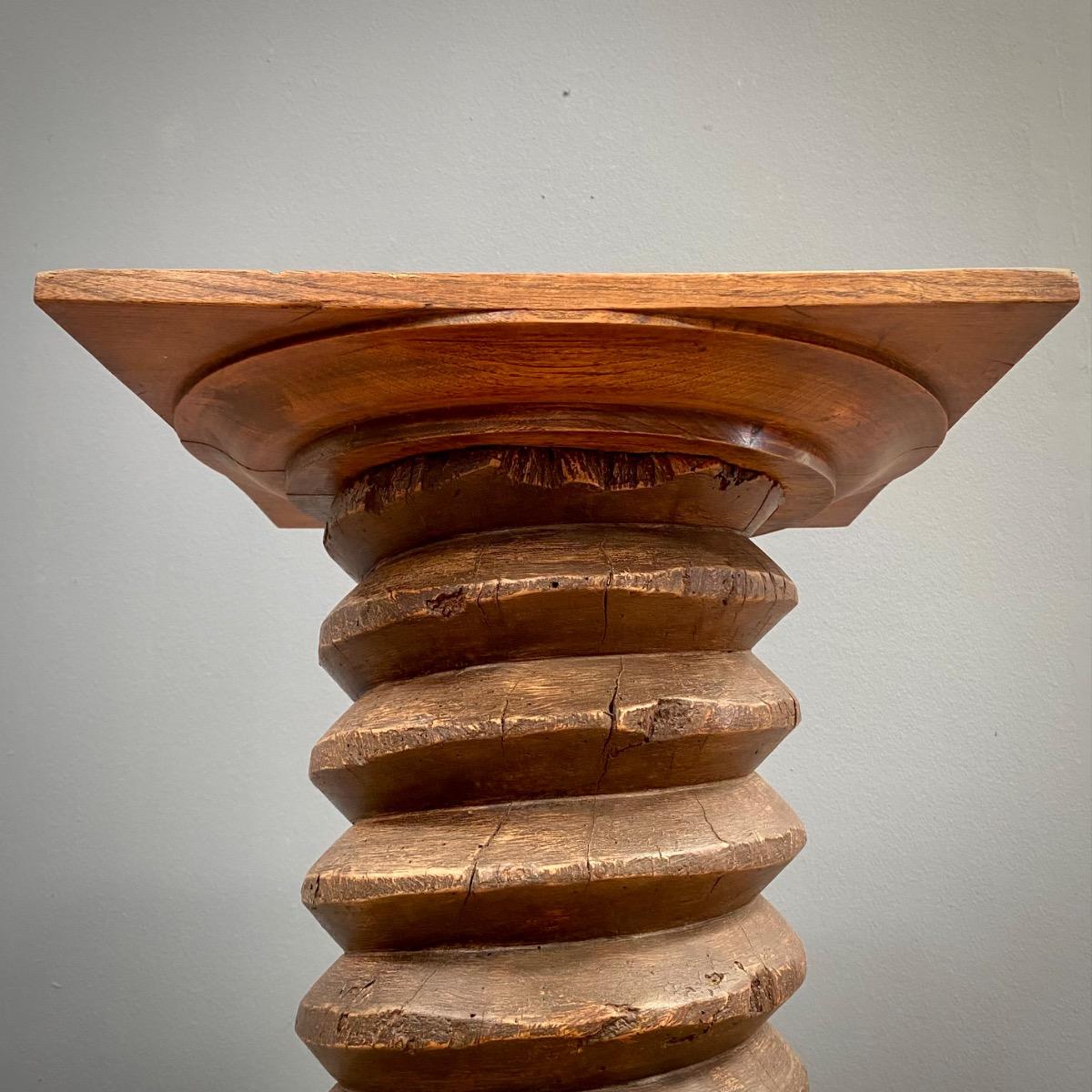 Large wooden pedestal 