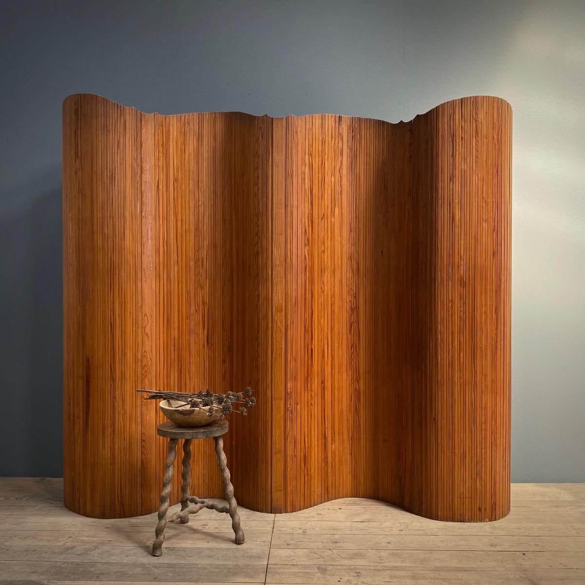 Modernist wooden screen