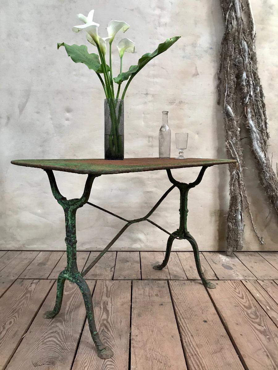 Painted metal garden table 