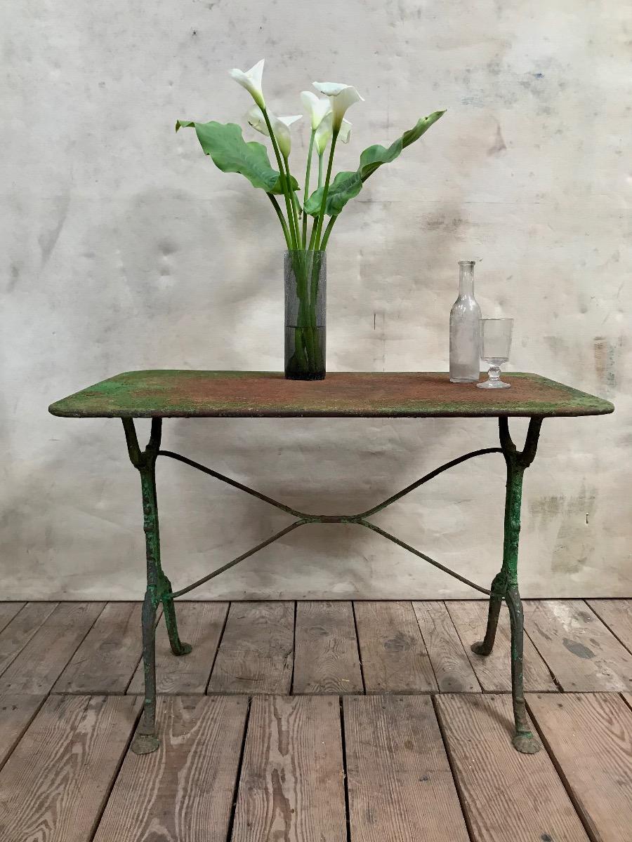 Painted metal garden table 