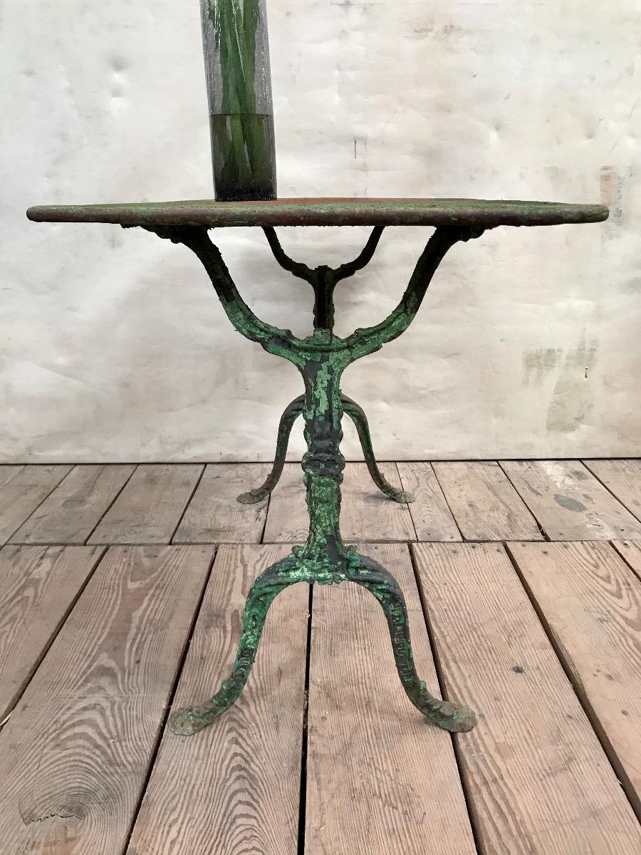 Painted metal garden table 