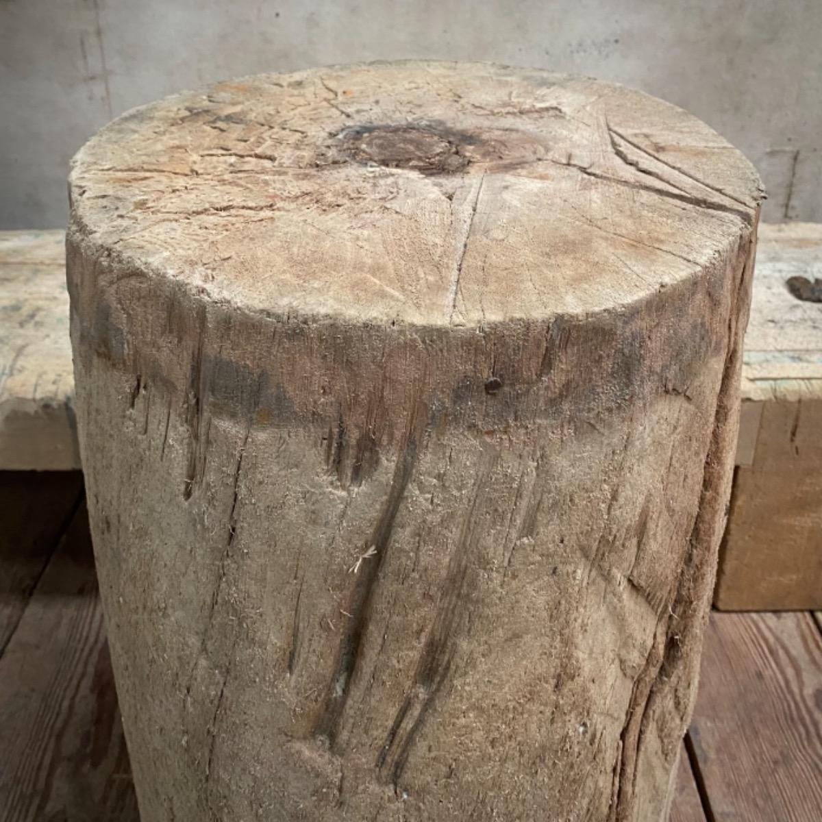 Primitive wooden pedestals 