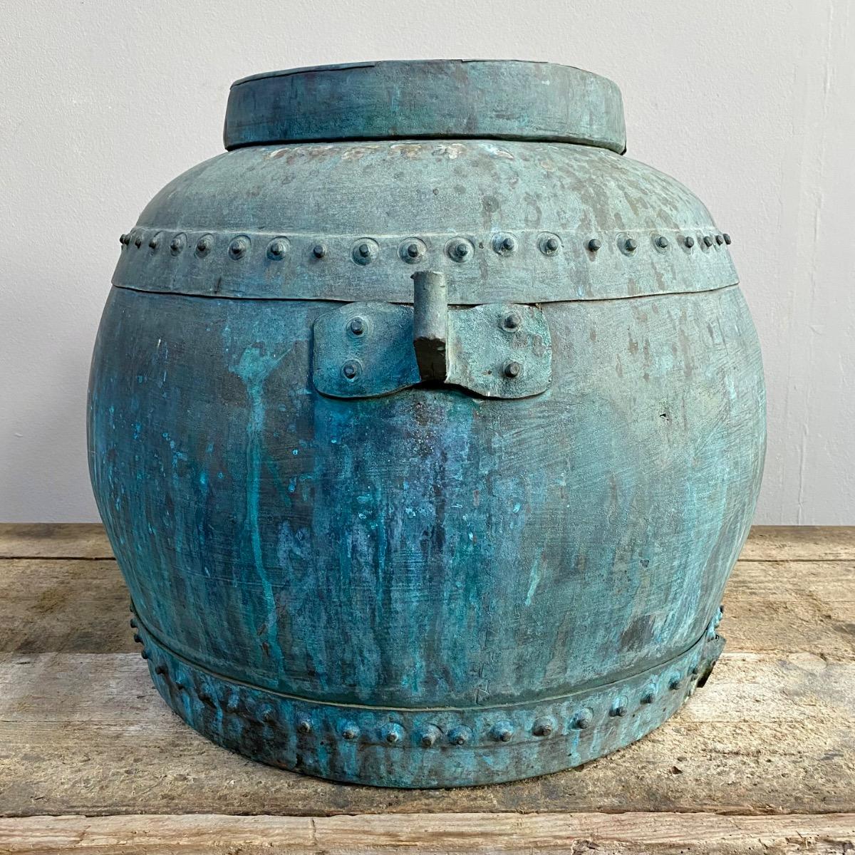 Riveted copper tub