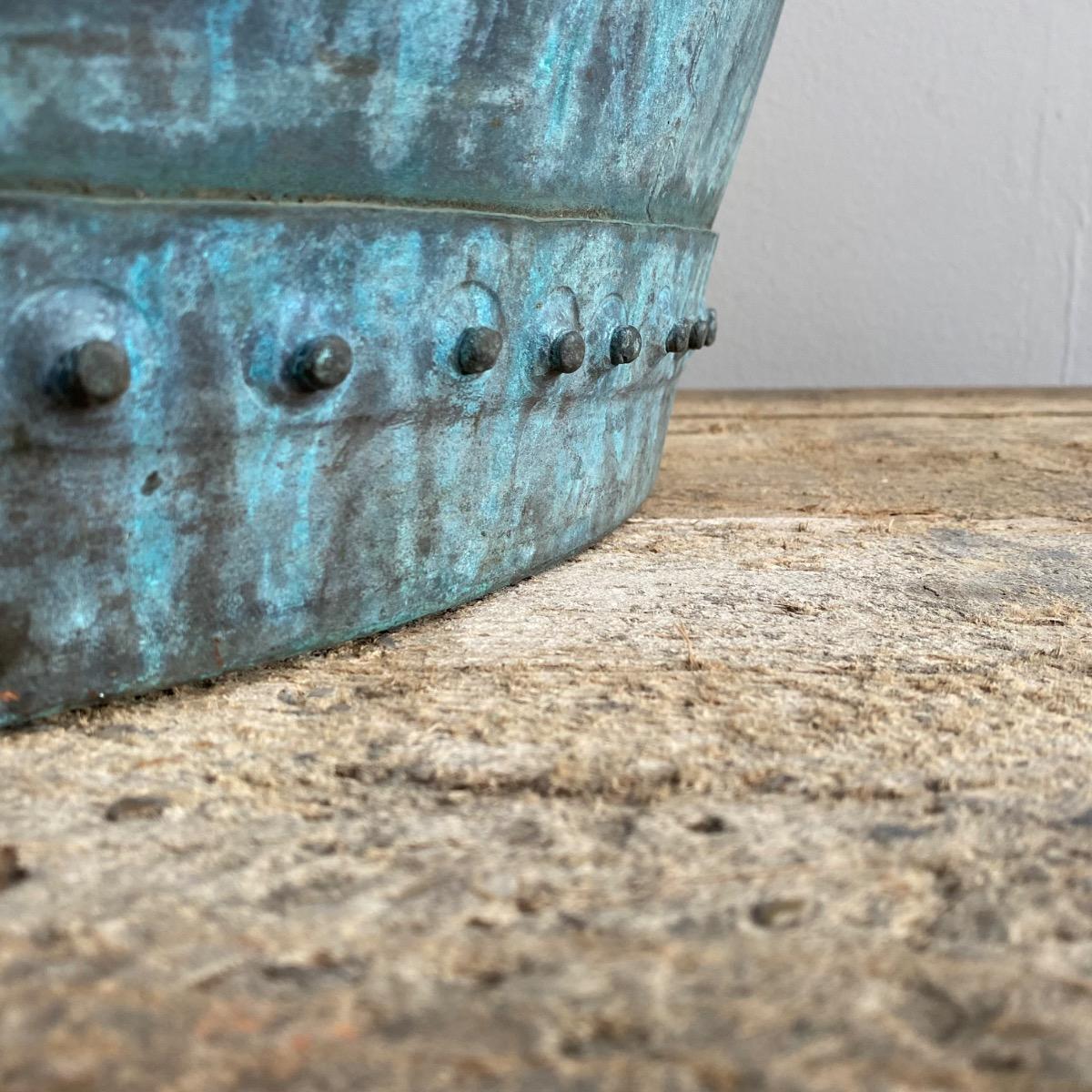 Riveted copper tub