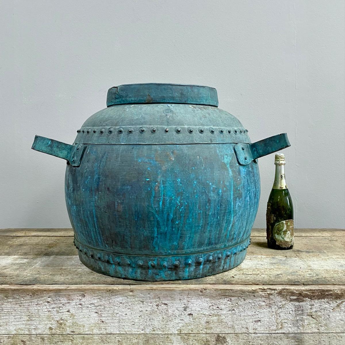 Riveted copper tub