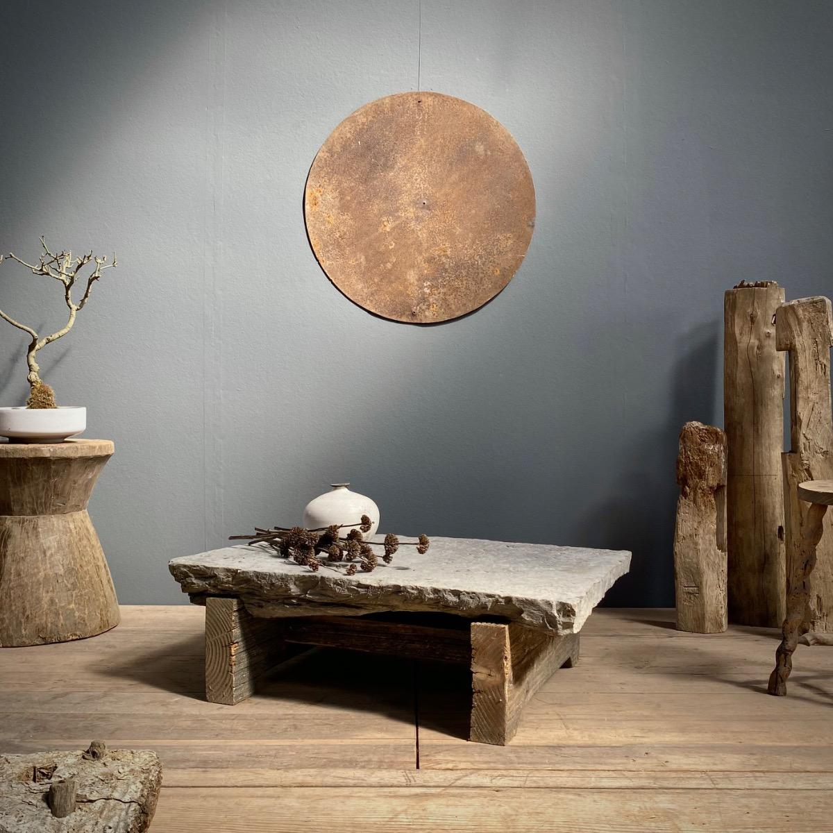 Stone & wood low table
