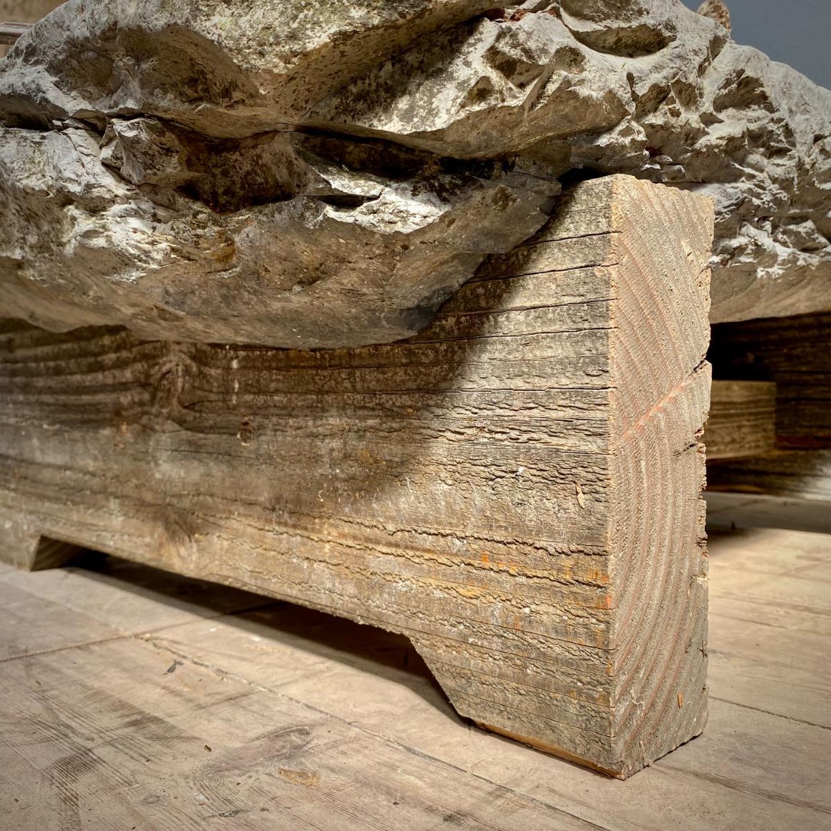 Stone & wood low table