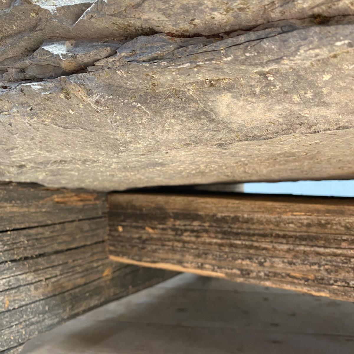 Stone & wood low table