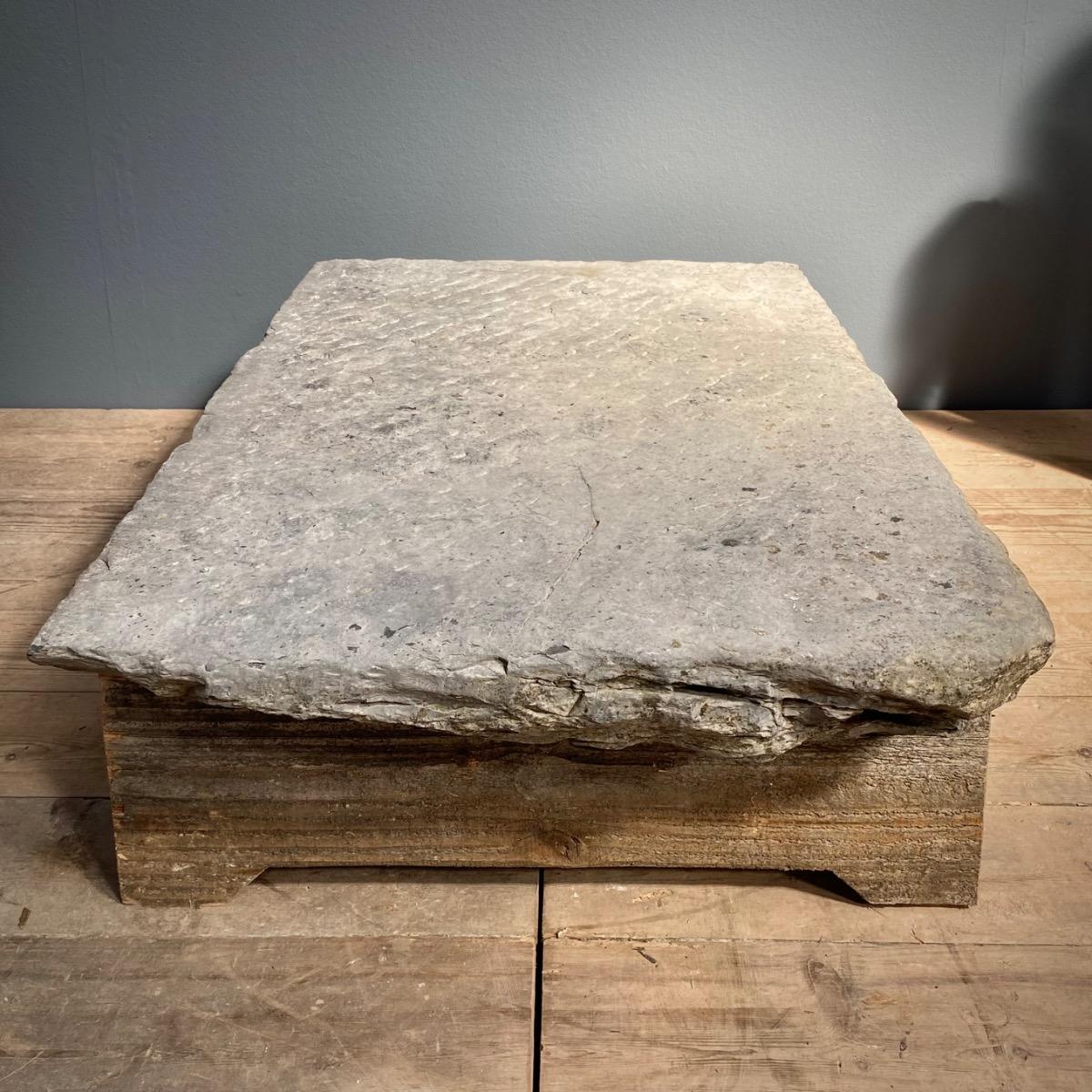 Stone & wood low table