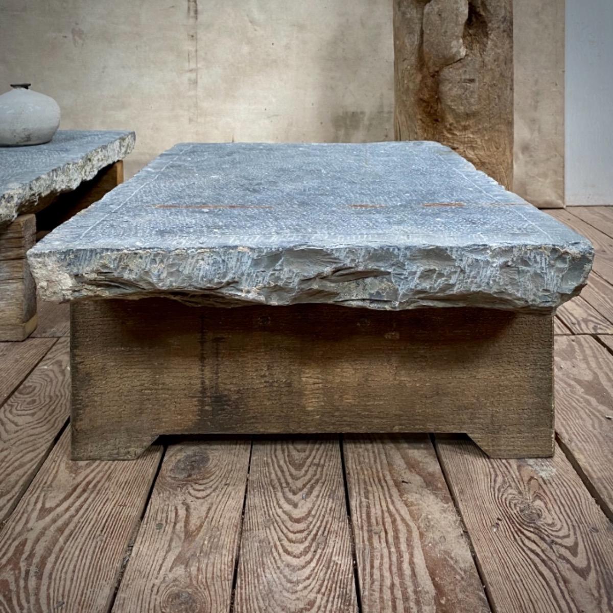 Stone & wood low tables