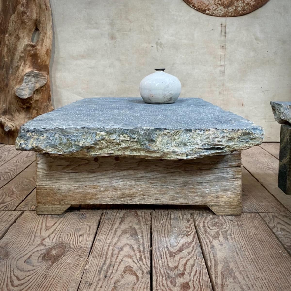 Stone & wood low tables