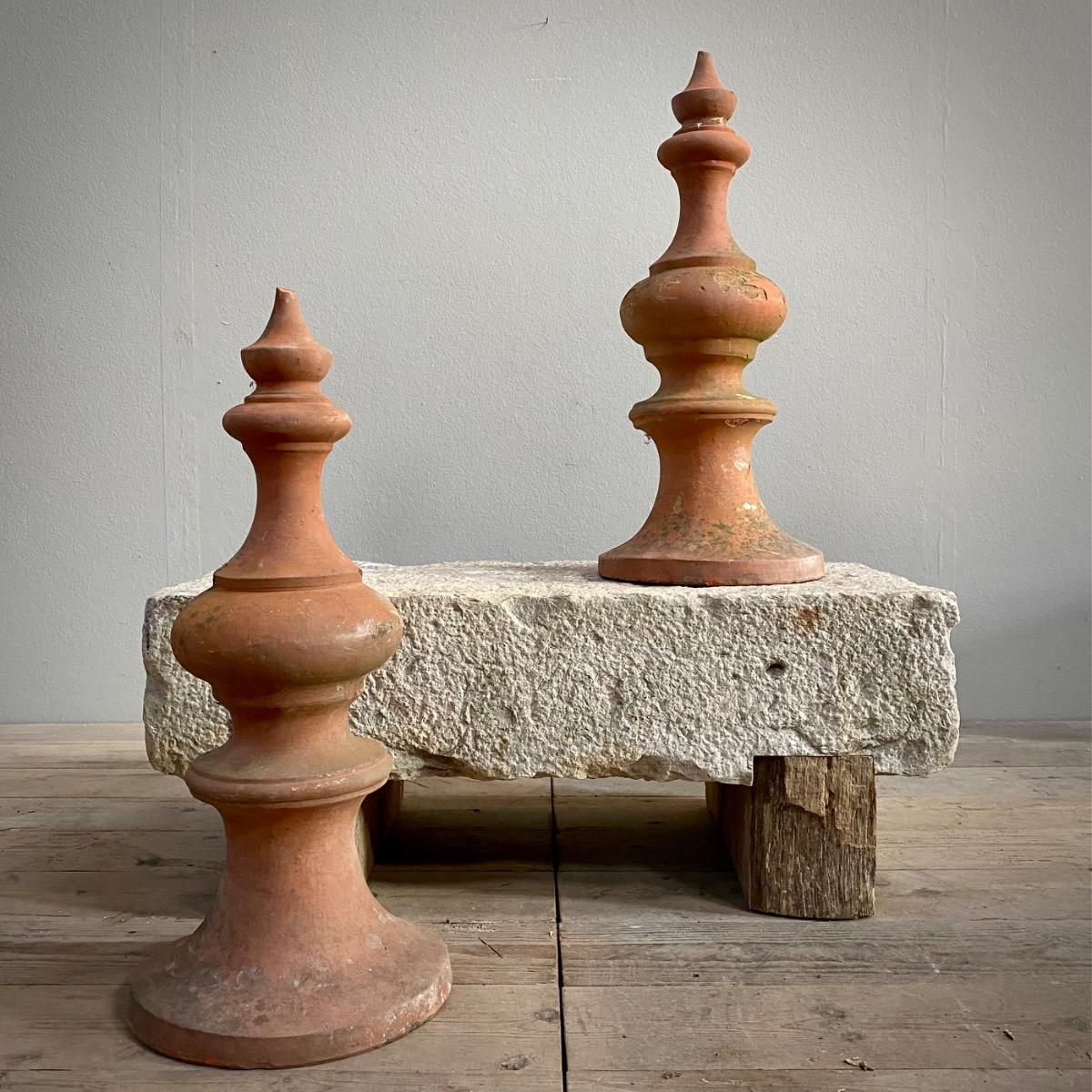 Terracotta finials 